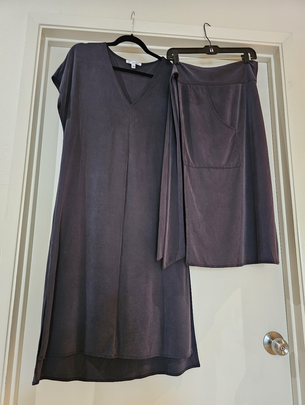 Uli Herzner Dress Wrap Skirt Set Anthracite Small